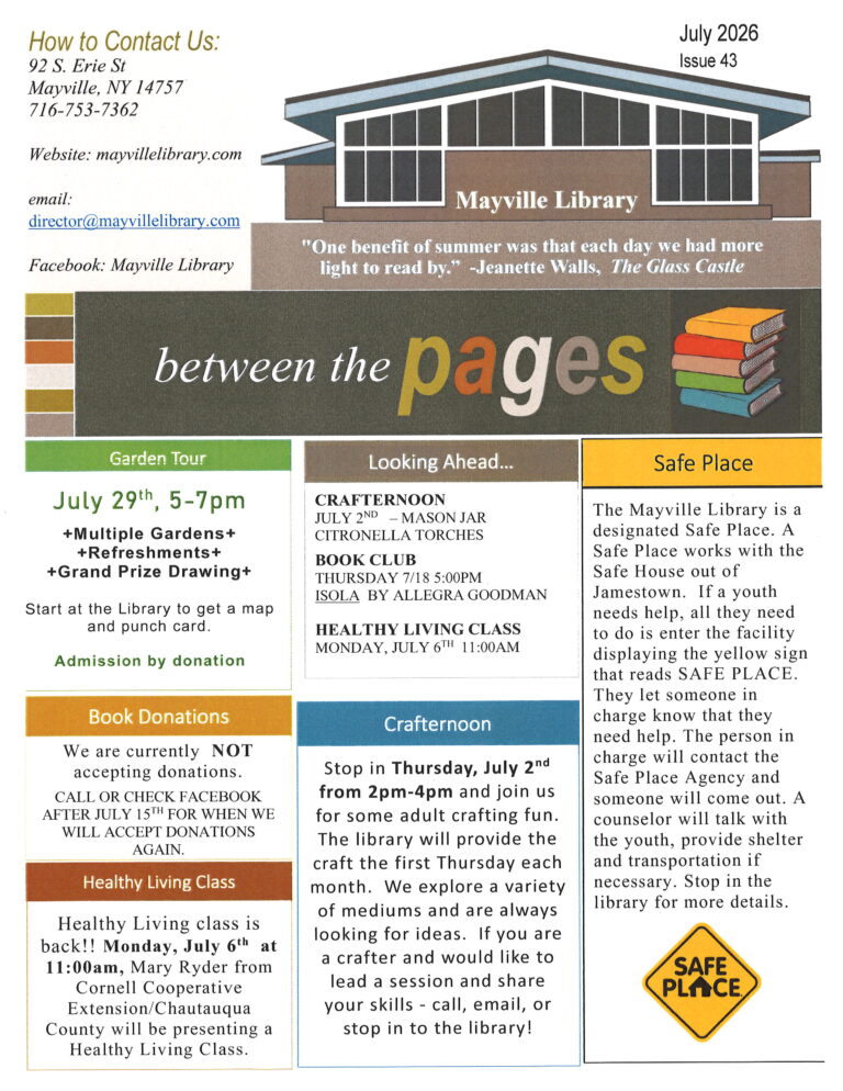 July Calendar and Newsletter