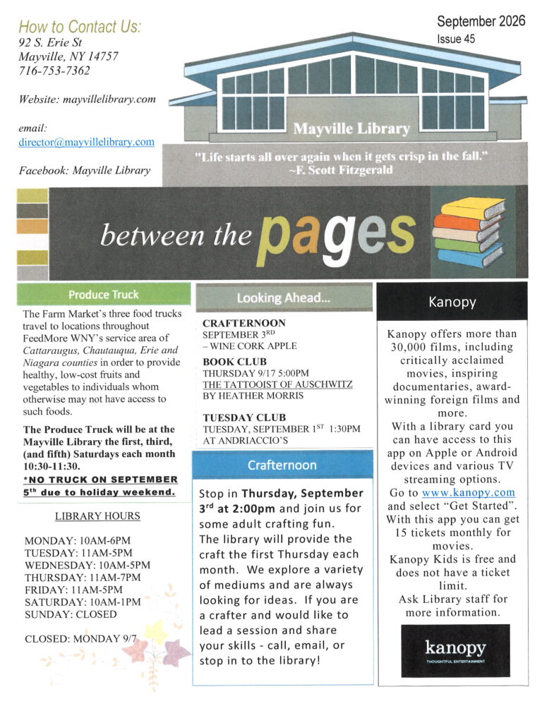 September Calendar and Newsletter